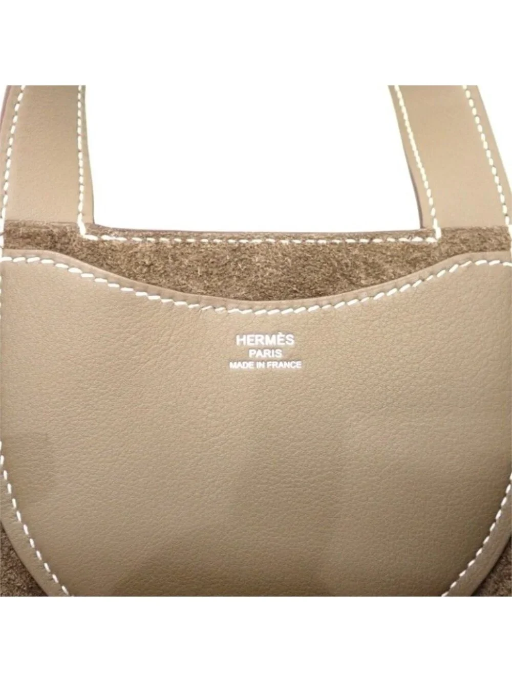Hermes in the Loop 18 Handbag Taurillon Clemence Veau Etoupe